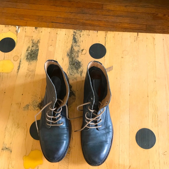 Miz Mooz blue leather lace-up ankle boots size 37 - Picture 6 of 9